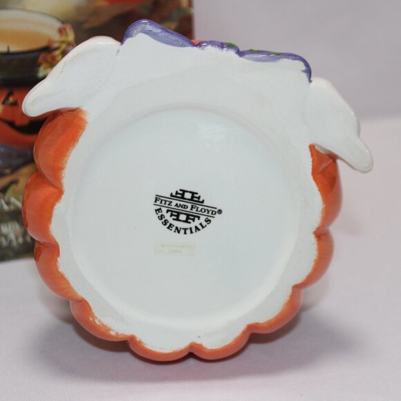Fitz & Floyd Essentials Derby Hat Pumpkin Candle Cup without Candle - Picture 8 of 14